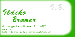 ildiko bramer business card